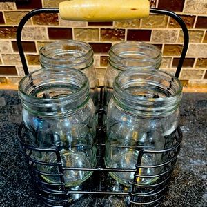 Rustic Jar Set Caddy